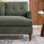 Causeuse capitonnée à accoudoirs carrés en chenille-917932090