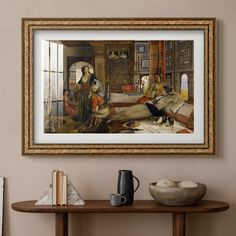 Le Harem, 1876 - John Frederick Lewis - Estampe encadrée sur mesure, 20x28 INNER SIZE, Framed Print with Mat