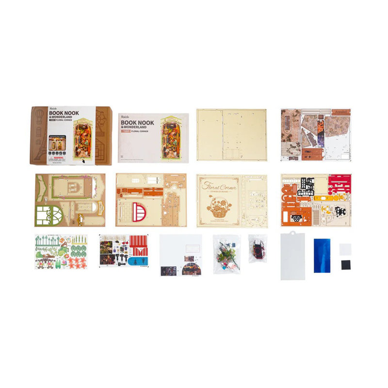 Ensemble de coin-livre 3D bricolage - coin floral, 164 pièces