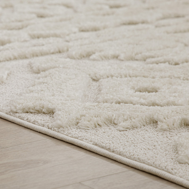 Rectangular Argyle Moroccan Shag Area Rug, Rectangle 60 x 100cm