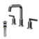Karran 2-Handle Three Hole Widespread Bathroom Faucet with Matching Pop-up Drain