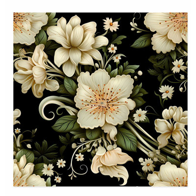 Impression florale florale victorienne
