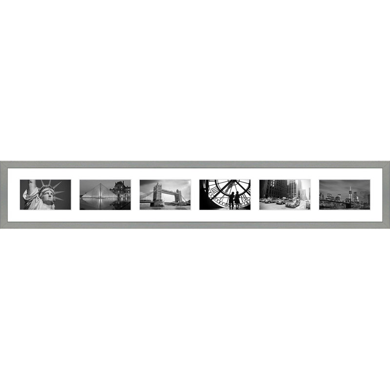 Laraven Wood Picture Frame with Mat, Light Grey