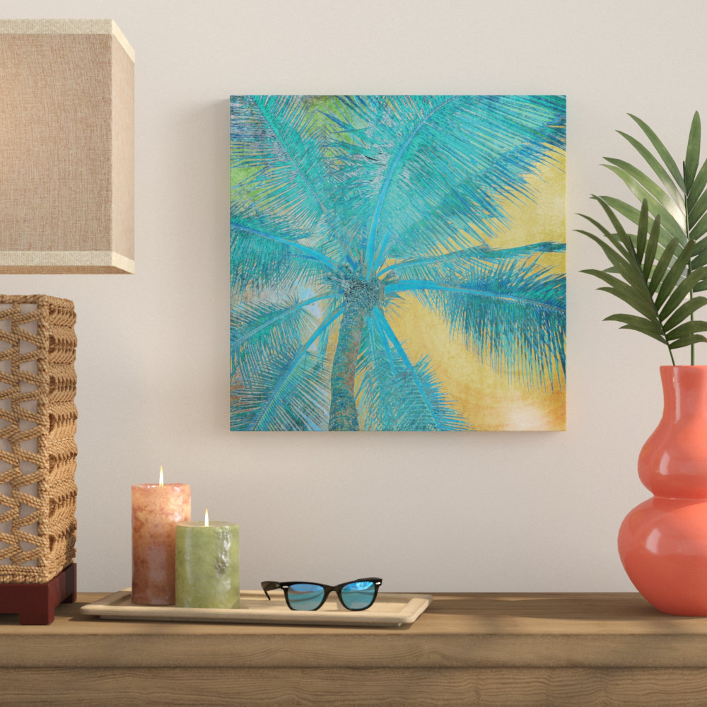 Palm Tree Sunset II Painting Print on Wrapped Canvas Bay Isle Home™ 