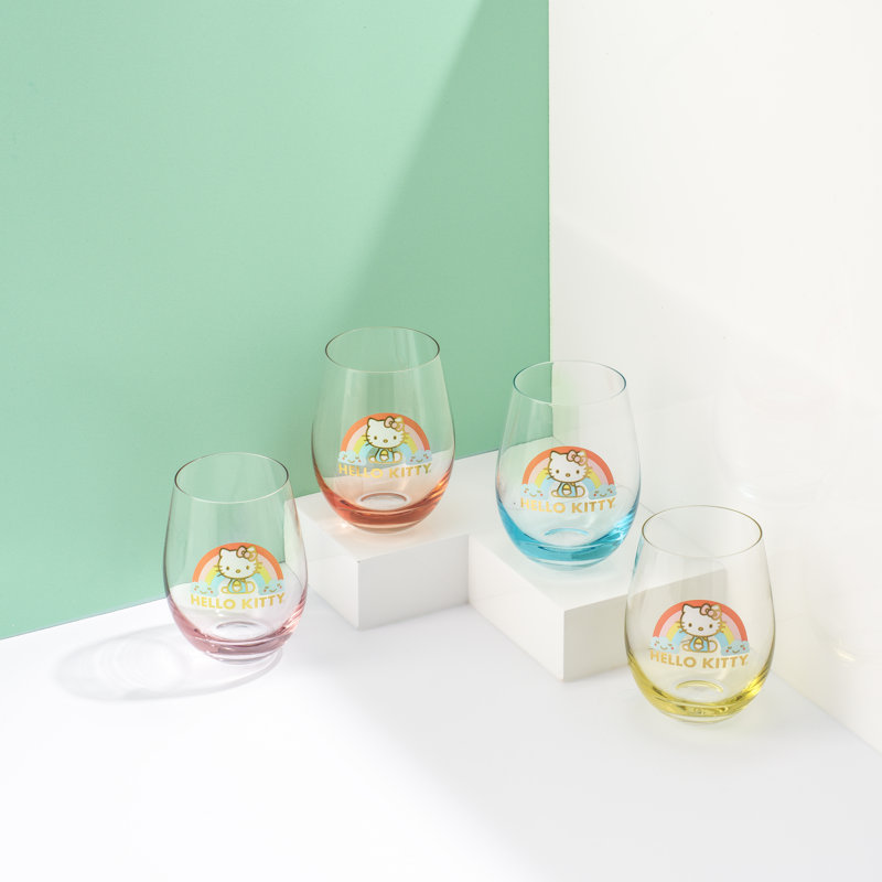 Hello Kitty® Sweet Rainbow Stemless Drinking Glasses