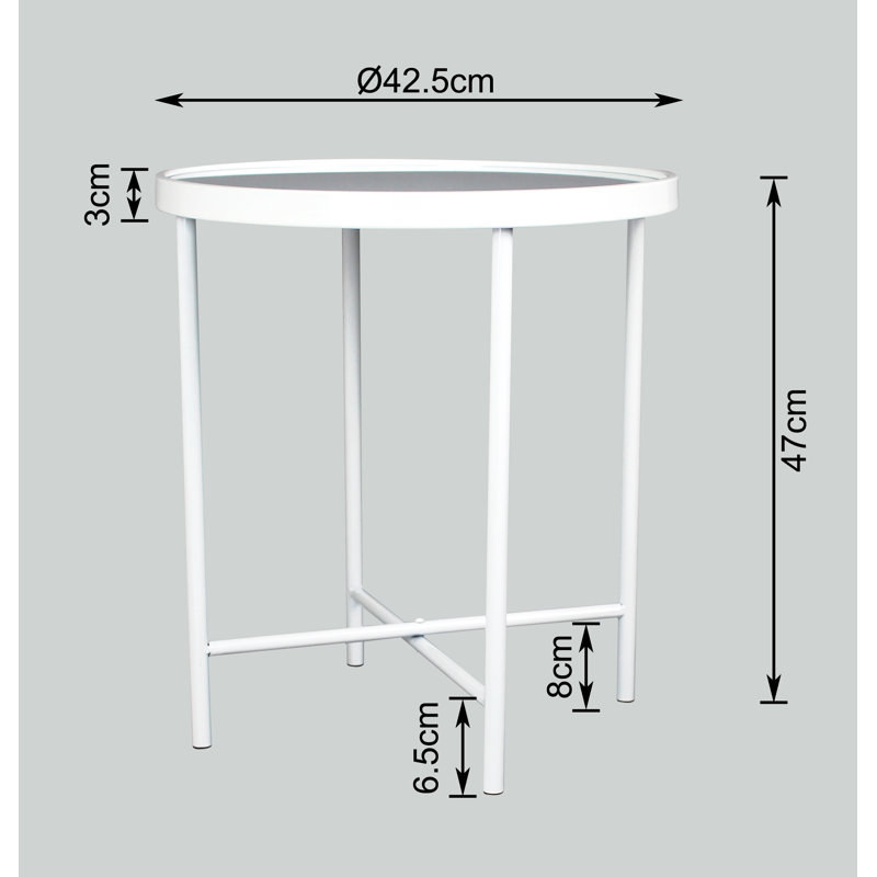 Metts End Table, White
