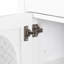 Meuble-lavabo de salle de bain 35,6 po avec verre, éclairage automatique, tablettes réglables et matériau durable 36 po autoportant en blanc-130057954