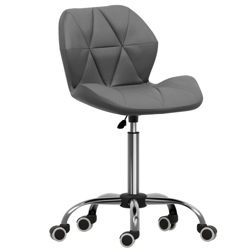 Muskoka Swivel Desk Chair Faux Leather With Adjustable Height, UKFR Certified, Grey