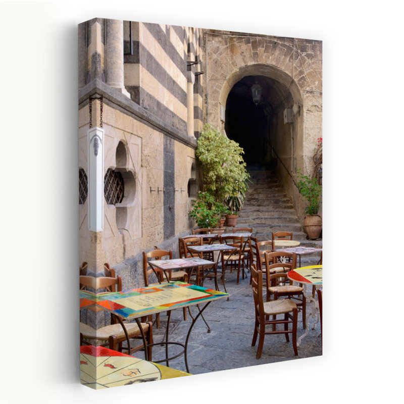 Caffe, Amalfi - Paysages, photographie, Cafés, Europe, art, H 24 po x l 16 po