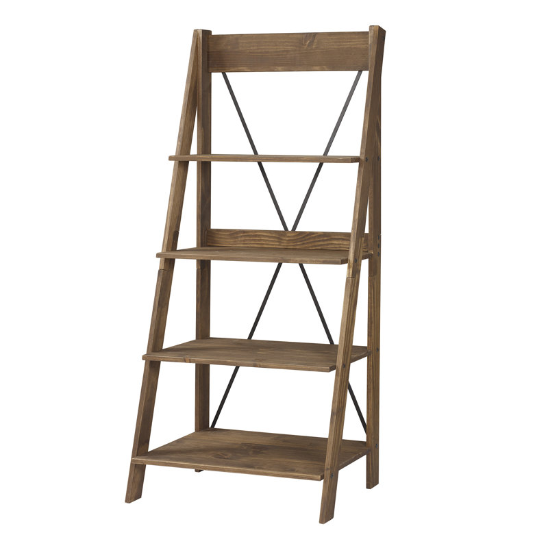 Perseus 79cm W Ladder Bookcase, Brown