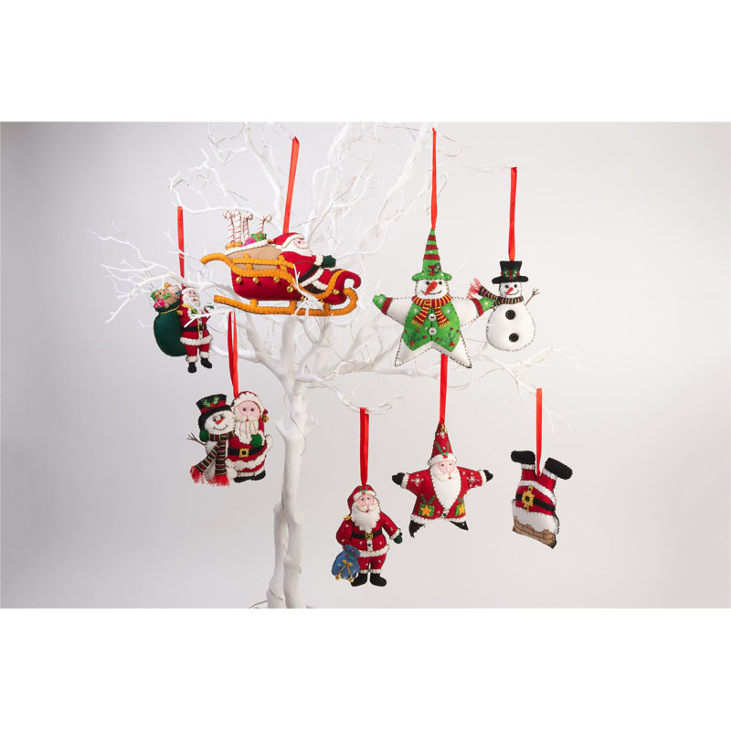 12cm Handmade Fabric People Hanging Figurine Ornament