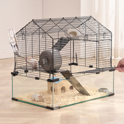 Wire Hamster Cage Habitat 22.8in Pet Rodent Gerbil Mice Small Animal House