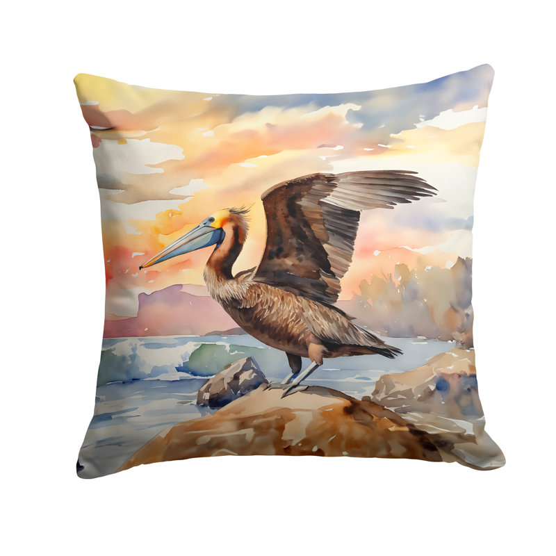 Nautical Outdoor Throw Pillow, 18"H x 18"W