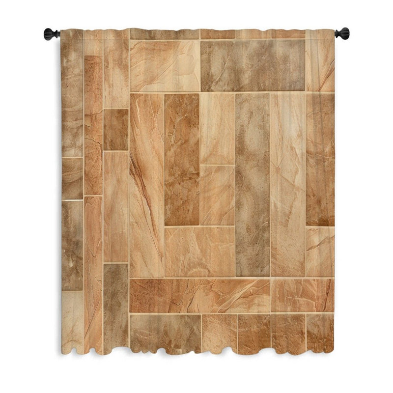 Panneau de rideau transparent en polyester Castellini, L 50 po x L 96 po