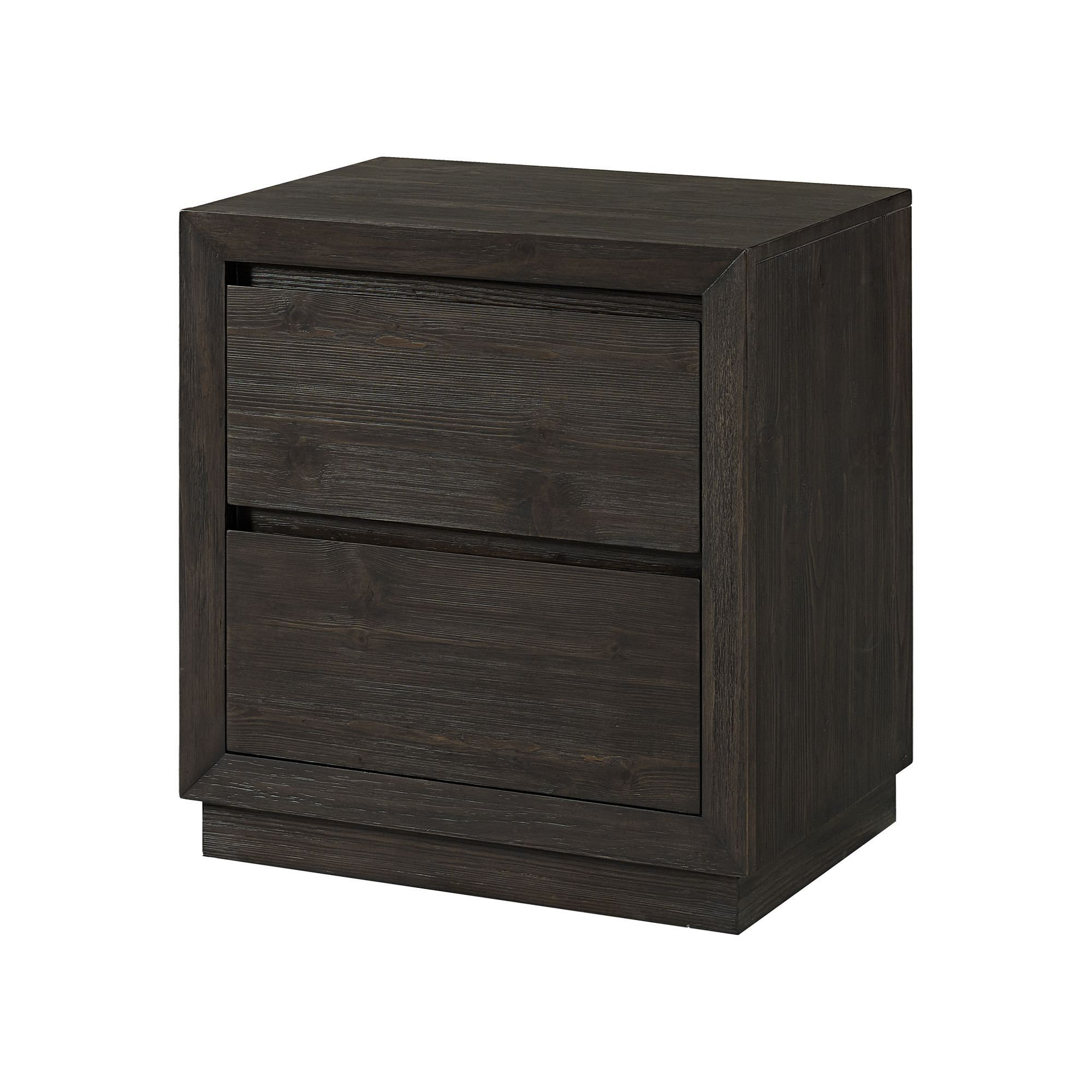 Albie 2-Drawer Pine Nightstand, Cocoa