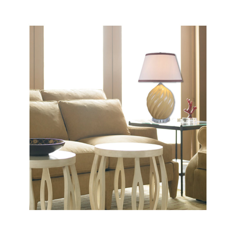 Lampe de table en céramique 26,5 po, Mandarine