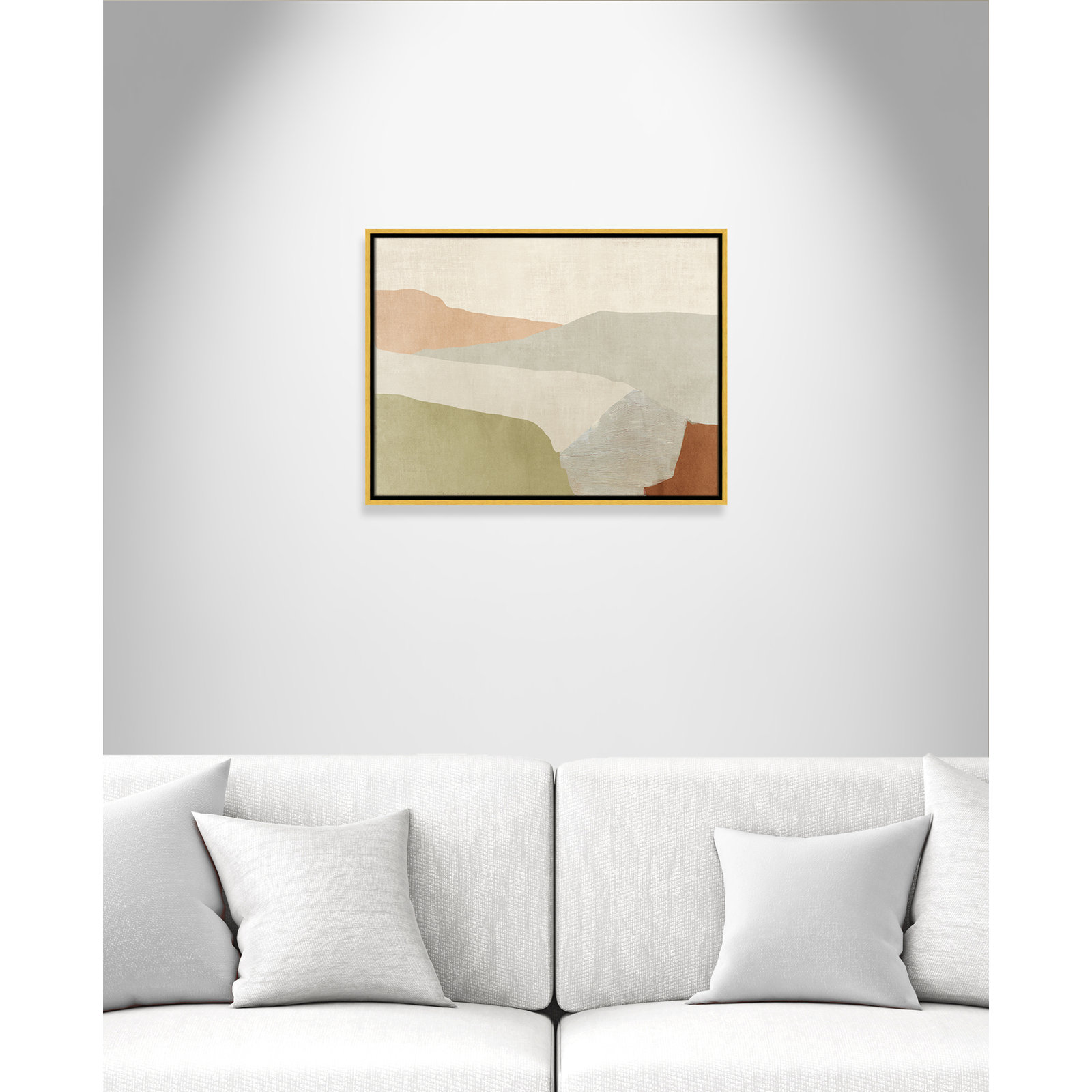 Elspeth "Pastel Views" Painting, 19.5" H x 25.5" W, Gold