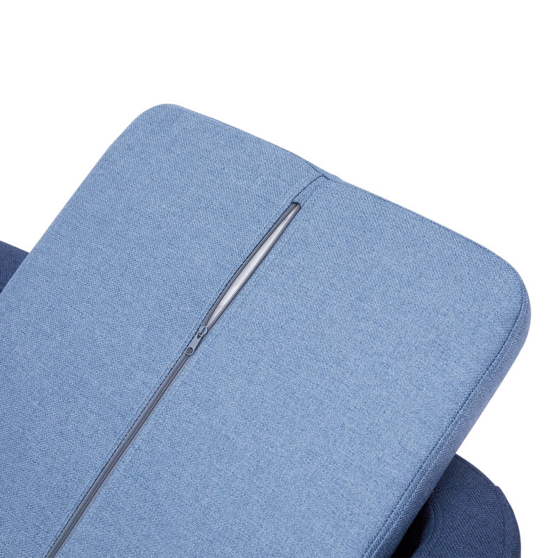 Small Navy Linen Upholstered Elevated Pet Sofa