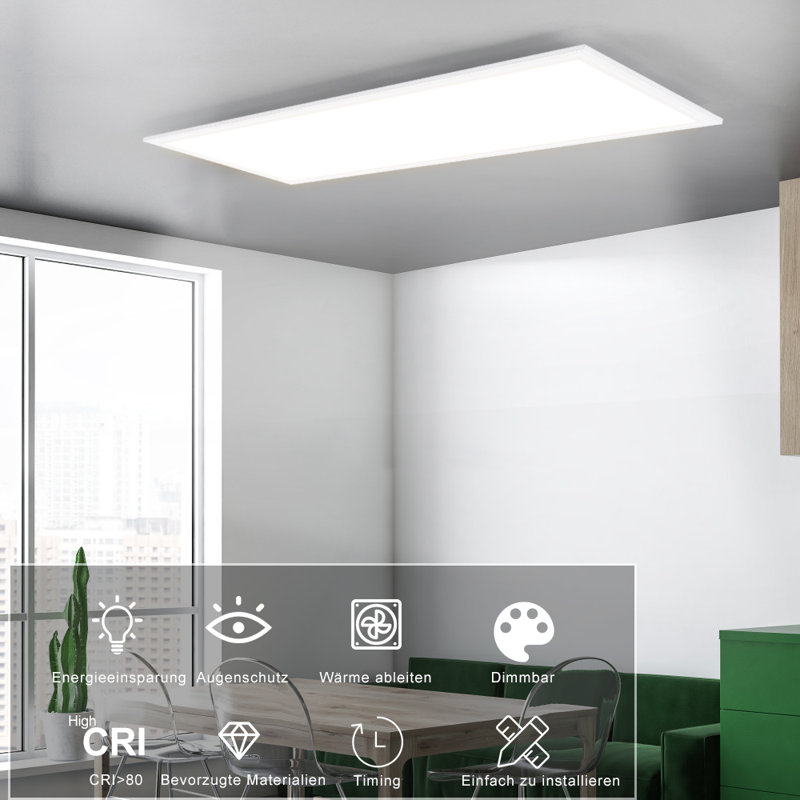 Albiona 1-Light Dimmable LED Flush Mount, White