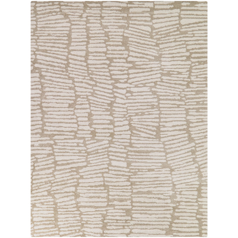 Conesville Tan Modern Abstract Area Rug, Rectangle 7'10.5" x 10'0.1"