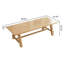 Table de conférence 86,61 po en bois massif minimaliste moderne au fini naturel-1612693646