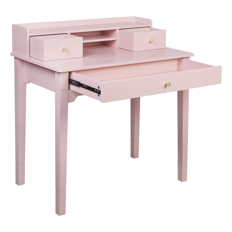 Keaton Desk with Hutch, Elegant Pink