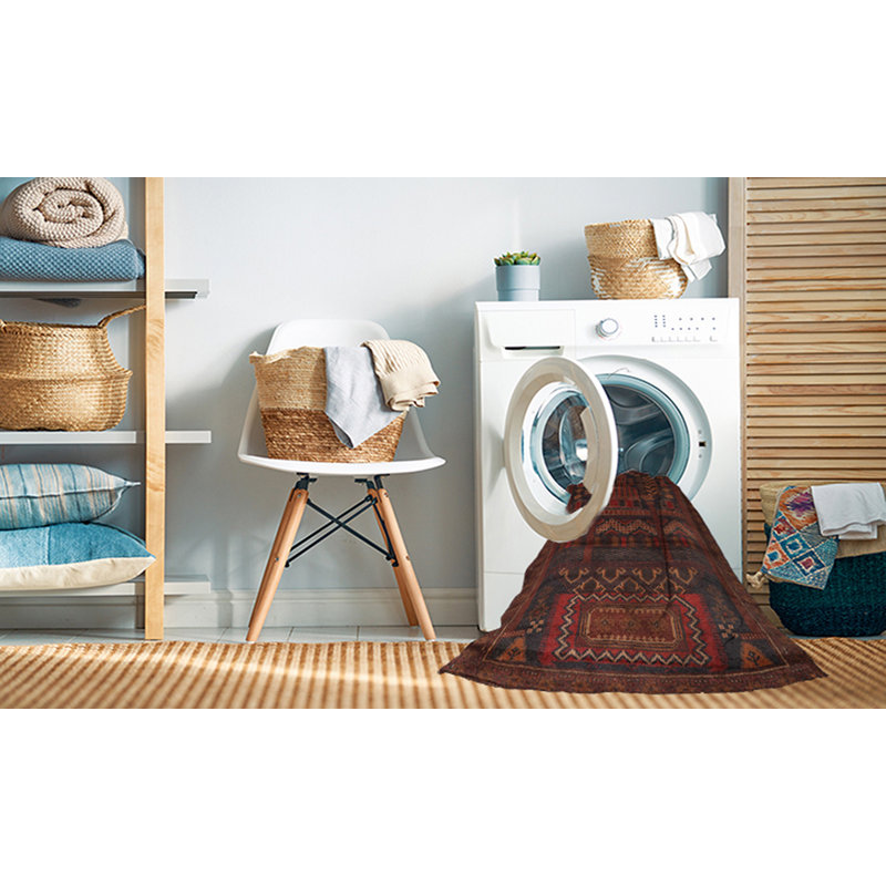 Tapis traditionnel 100% lavable à la machine 2381, Rond 5 pi
