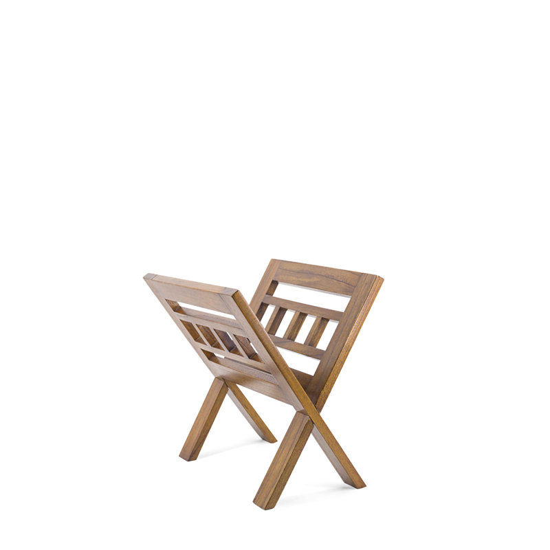 Guildhall Solid Wood Free Standing Magazine Rack