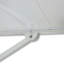 Auvent en métal blanc 5,6 fabriqué en aluminium léger pour l'extérieur, finition thermolaquée contemporaine, charnière continue avec solin, conditions extérieures préfabriquées, acier inoxydable