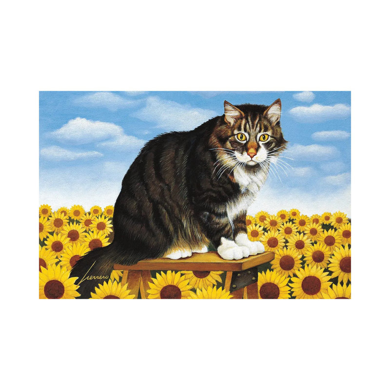 Rocky Selland Sunflowers by Lowell Herrero - Wrapped Canvas Painting, 20.32 cm H x 30.48 cm W