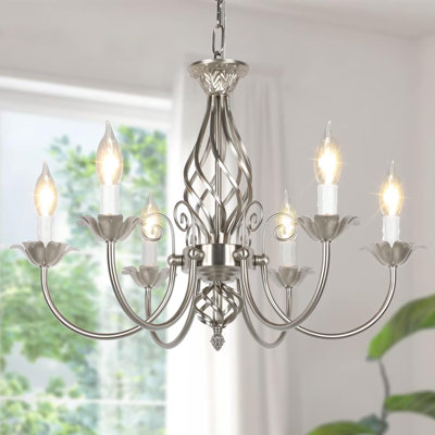 Lustre style campagnard 6 lumières