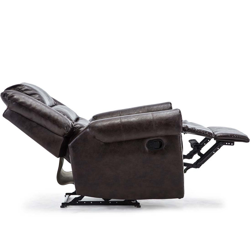 Kade Bonded Leather Manual Recliner, Brown