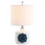Lampe de table blanche/bleu 18,3 po Nivens