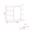 Armoire à pharmacie Milan, miroir à six tablettes extérieures, trois tablettes internes-819223914