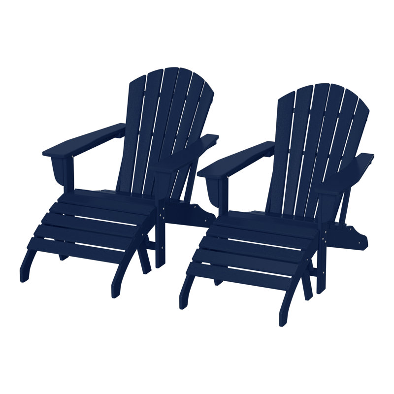 Altura Outdoor Adirondack Chair, Navy Blue