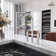 Sleek 2-Handle Bridge Kitchen Faucet with Three Function Pull-Down Sprayhead