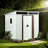 6ft x 5ft White Outdoor Metal Storage Shed with Window, Sliding Doors – Includes Tool Kit, UV-Resistant & Easy Assembly