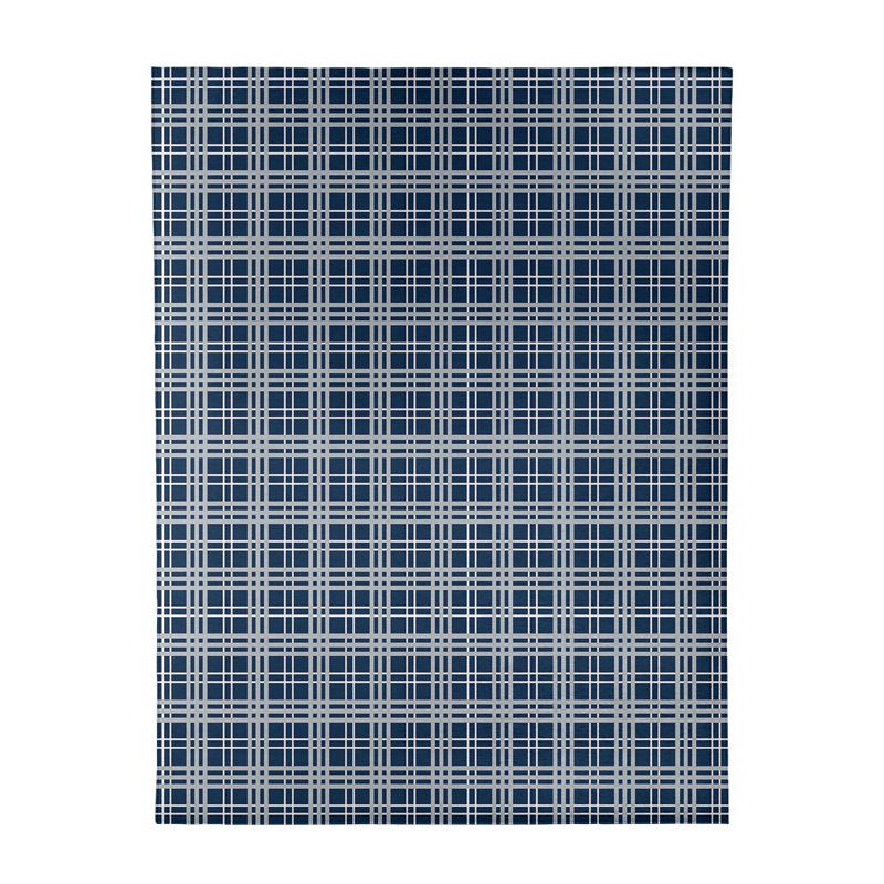 Tapis à carreaux bleu, Rectangle 9 pi x 12 pi