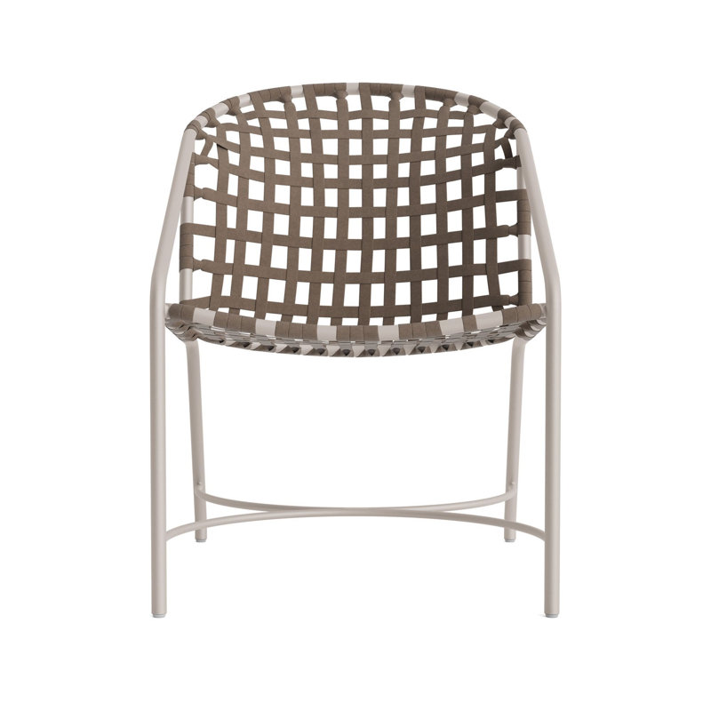Kantan Outdoor Lounge Chair, Dove Smooth/Mica Suncloth Lace