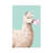 Playful Alpaca Chewing Bibble Gum in Green by Big Nose Work - Wrapped Canvas Graphic Art-418202179