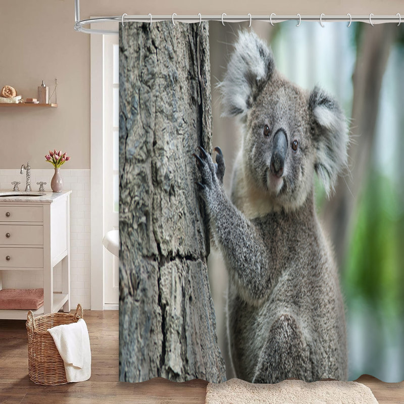 Rideau de douche australien avec 12 crochets, L 72 po x l 78 po