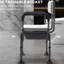 Chaise à hauteur réglable - Siège de douche et de toilette 31, blanc avec dossier