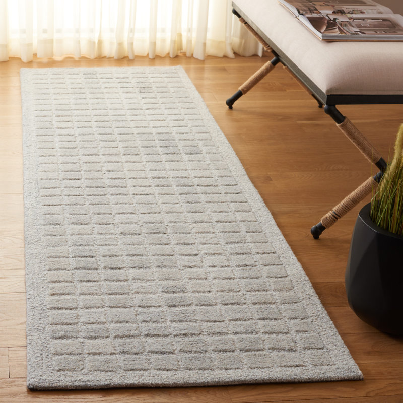 Tapis gris Ebony 375, Tapis de couloir 2 pi 3 po x 8 pi