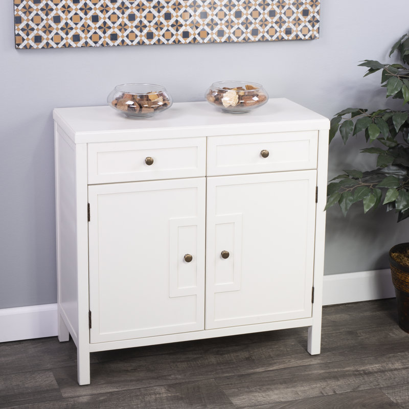 Imperial Console 2 Drawer Accent Cabinet, Gray