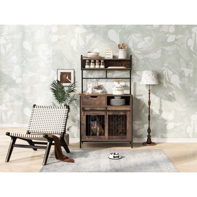 Meuble de bureau en cage pour chien