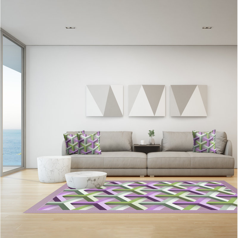 Genieve Rectangle Geometric Area Rug, Rectangle 140 x 200cm