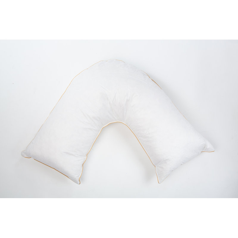 V Shaped Goose Feather and Down Pillow