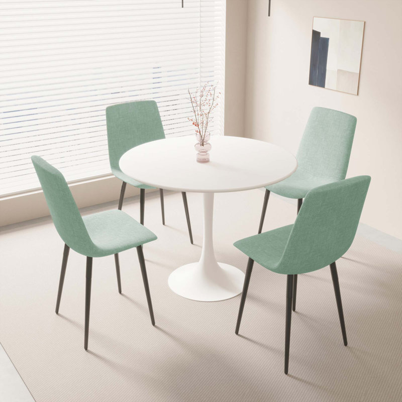 Ensemble de table de salle à manger 31,5 "en bois aggloméré pour chaise de salle à manger 4,4 pièces PCS