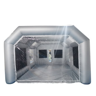 VEVOR Portable Inflatable Paint Booth 26 ft. x 15 ft. x 10 ft. Blow Up Spray Booth Tent Auto Paint Workstation with 2-Blowers
