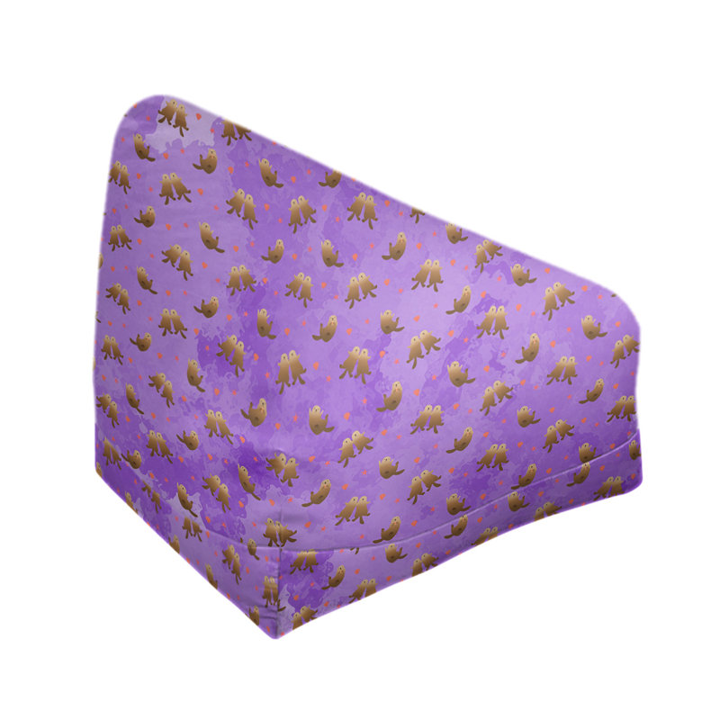 Kitterman Bean Bag, 38" H x 42" W x 29" D, Bean Bag Cover, Purple